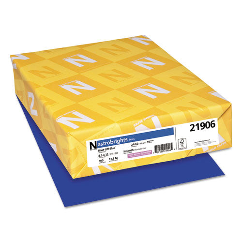 Color Paper, 24 Lb Bond Weight, 8.5 X 11, Blast-off Blue, 500/ream