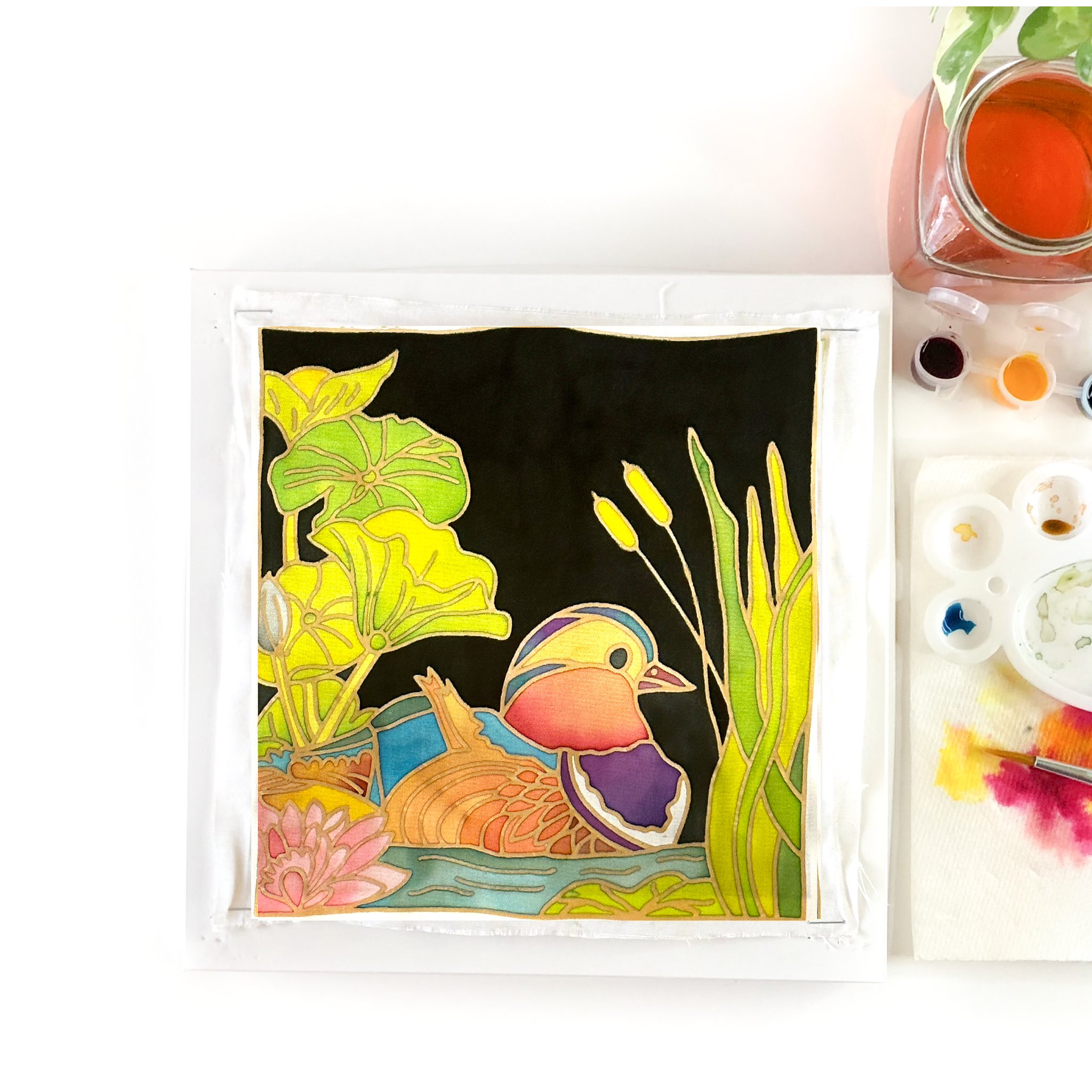 DIY Batik Mandarin Duck Painting Kit