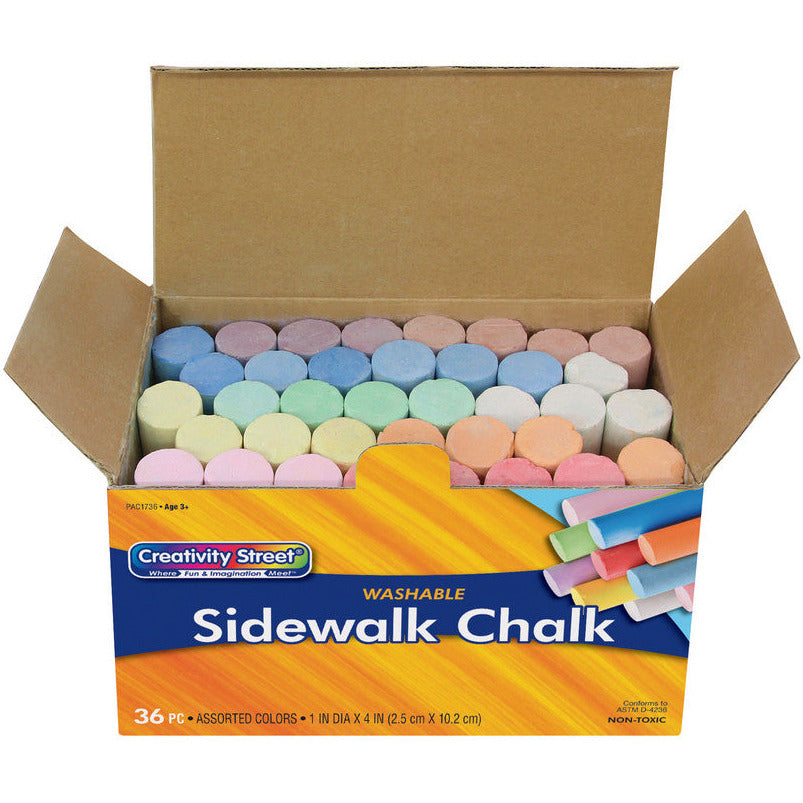 Creativity Street® Sidewalk Chalk 36 Pieces - A1 School Supplies