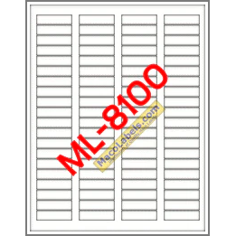 ML-8100 - 1.75 x .5 - 80 per sheet - 8000 per box - A1 School Supplies