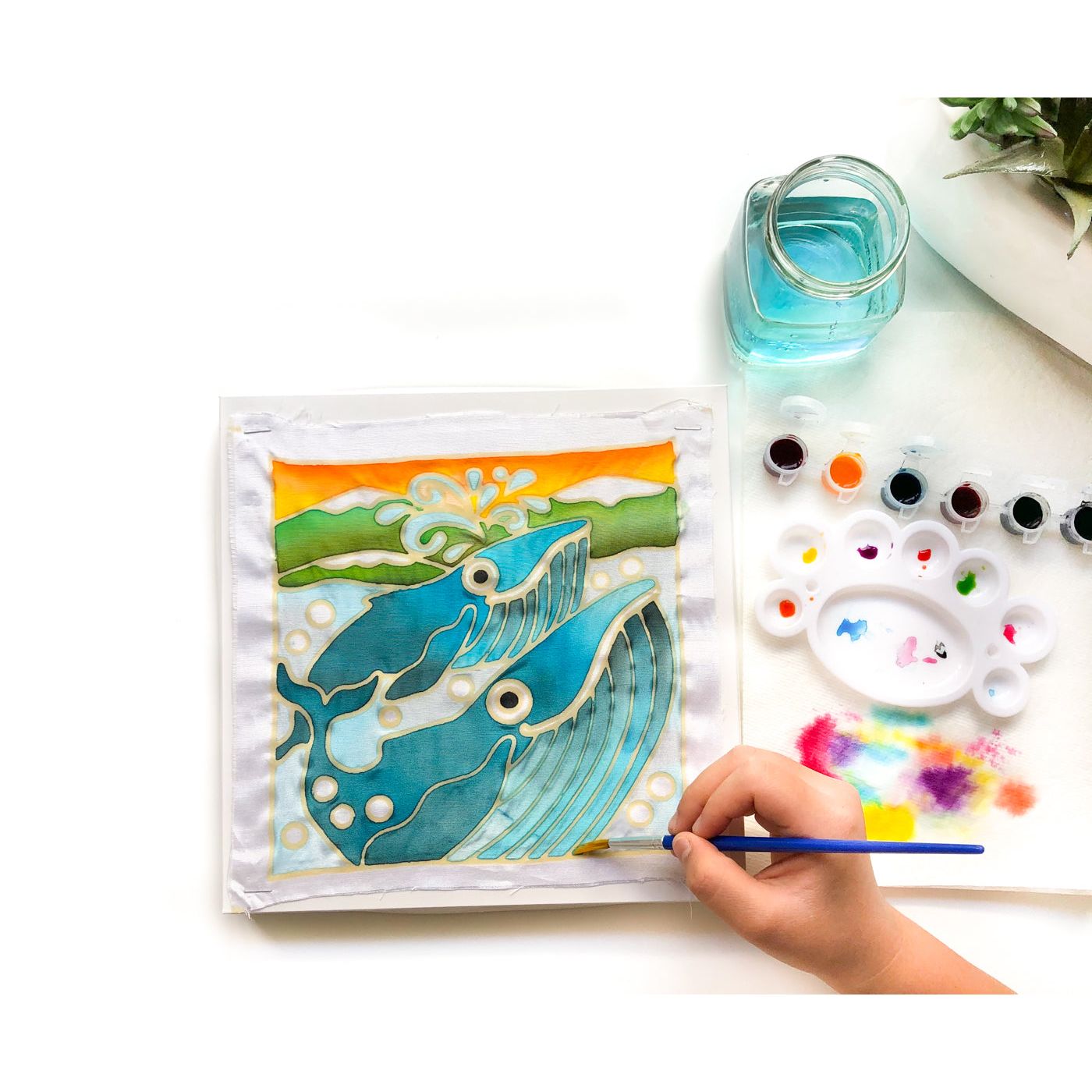 DIY Batik Whale Fabric Painting Kit