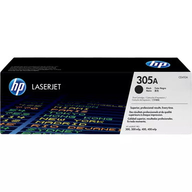 HP 305A Black Original LaserJet Toner Cartridge, CE410A - A1 School Supplies