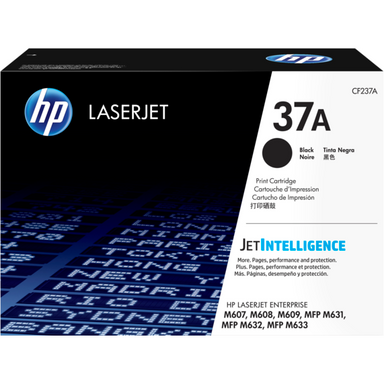 HP 37A Black Original LaserJet Toner Cartridge, CF237A - A1 School Supplies