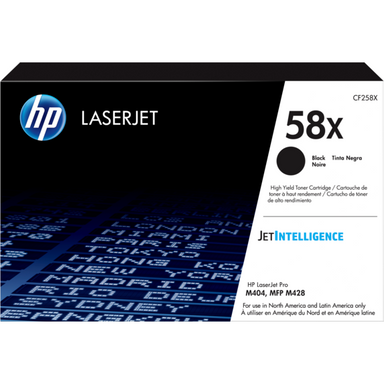 HP 58X Black High Yield Toner Cartridge (CF258X), print up to 10000 pages - A1 School Supplies