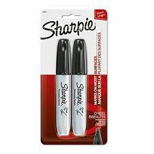 Sharpie Black Chisel Tip, 2 Count - A1 School Supplies