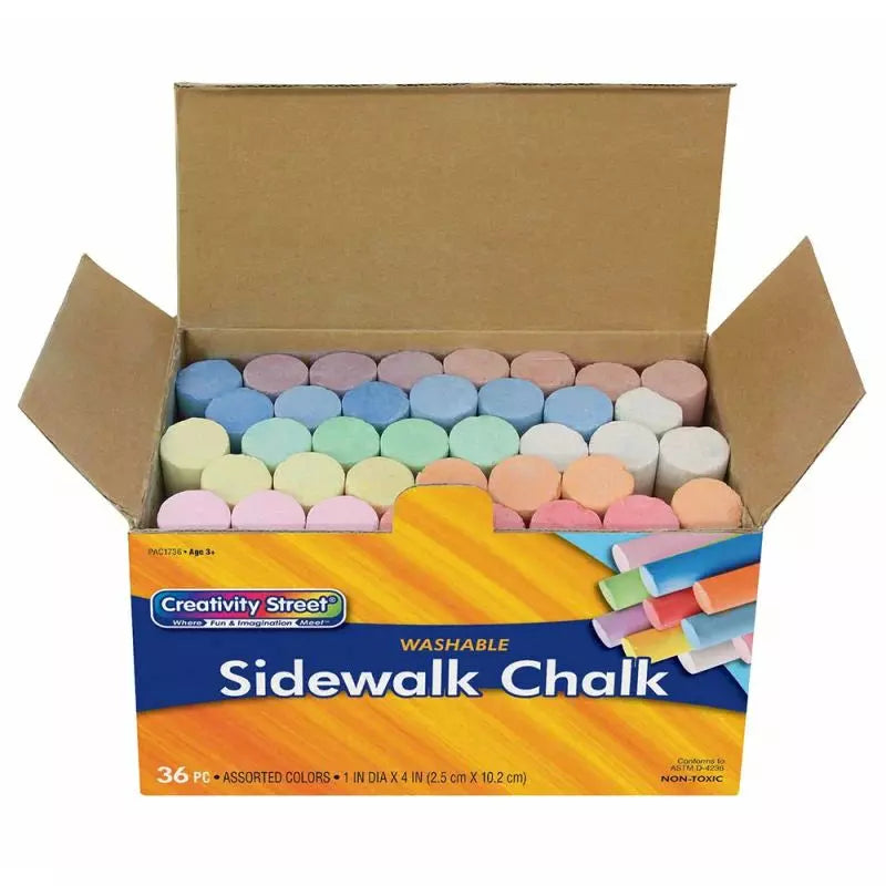 Creativity Street® Sidewalk Chalk 36 Pieces - A1 School Supplies