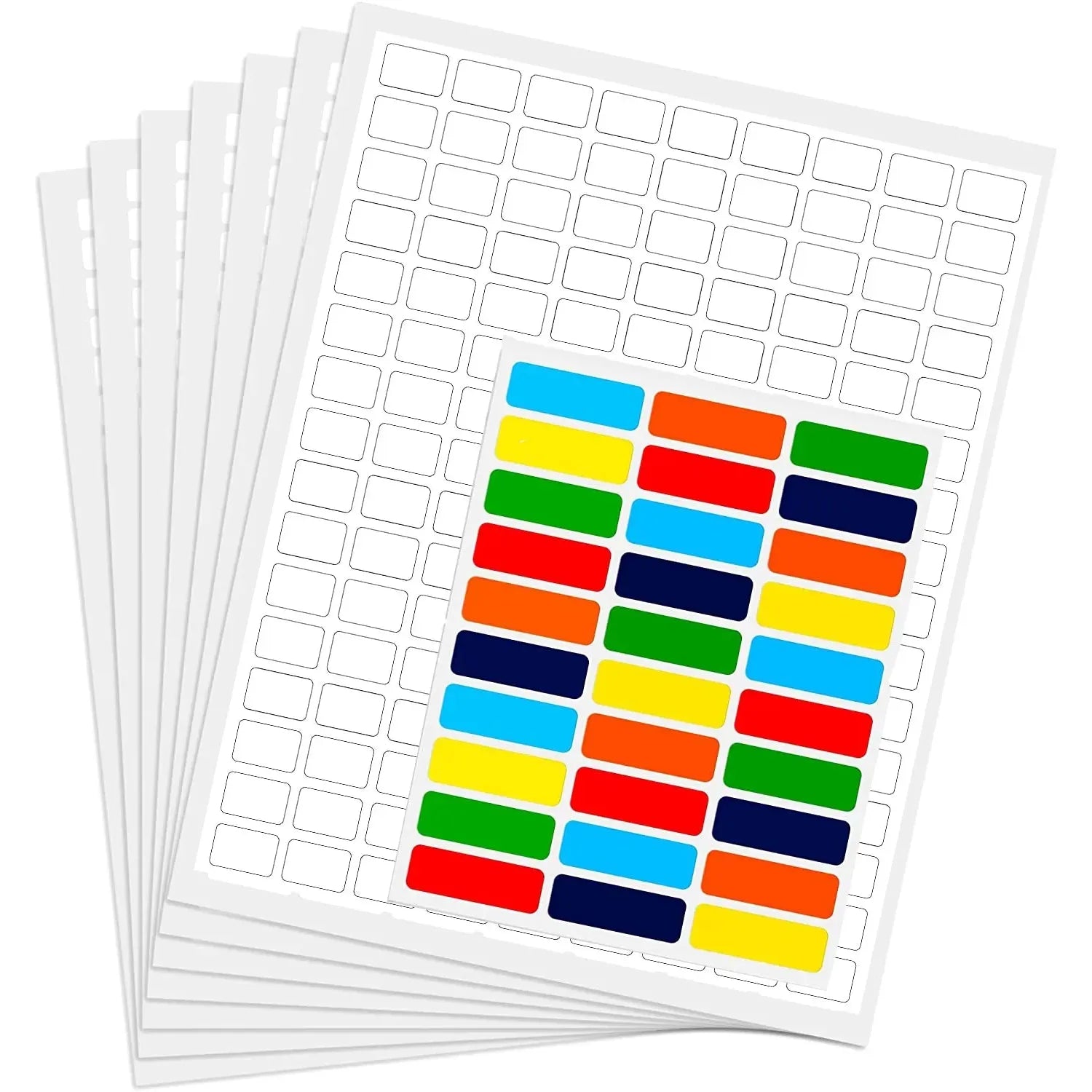 Rectangular Printable Sticker 0.75" x 0.50" White Label Sheets