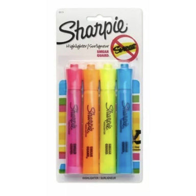 Sharpie Highlighter Smear, 4 Count - A1 School Supplies