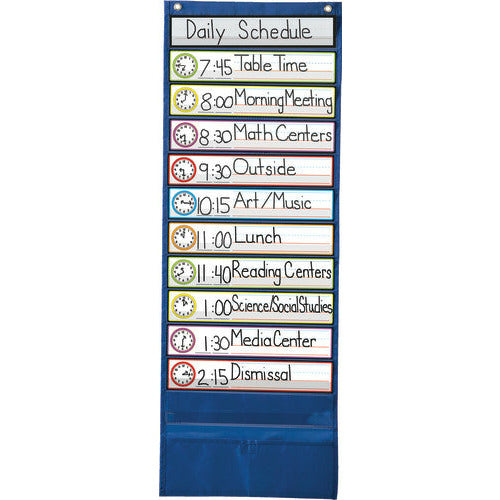 Deluxe Scheduling Pocket Chart, Blue